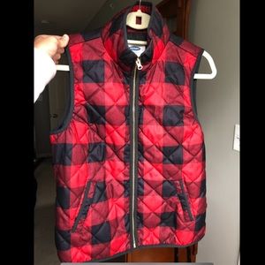 Buffalo plaid vest